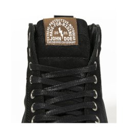 JOHN DOE MOTORCYCLE KEVLAR SNEAKERS. NEO BLACK/ BROWN CE APPR.