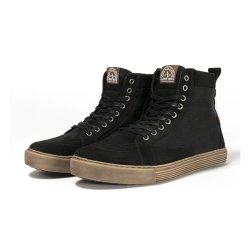 JOHN DOE MOTORCYCLE KEVLAR SNEAKERS. NEO BLACK/ BROWN CE APPR.