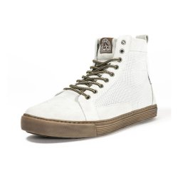JOHN DOE MOTORCYCLE KEVLAR SNEAKERS. NEO WHITE/ BROWN CE APPR.
