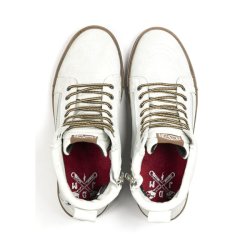 JOHN DOE MOTORCYCLE KEVLAR SNEAKERS. NEO WHITE/ BROWN CE APPR.