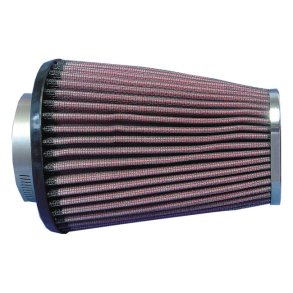 K&N, REPLACEMENT AIR FILTER ELEMENT. CHROME TIP LOGO 