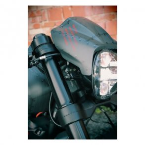 CULT-WERK, FRONT TURN SIGNAL BRACKETS. BLACK, 