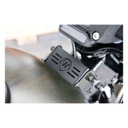 Cult-Werk, gas tank lift kit. Gloss black Steel. Gloss black powder coated.