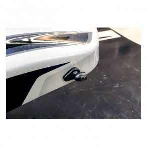 KILLER CUSTOM, REAR FENDER MICRO TURN SIGNAL RELOCATOR Black anodized. CNC machined aluminum relocat