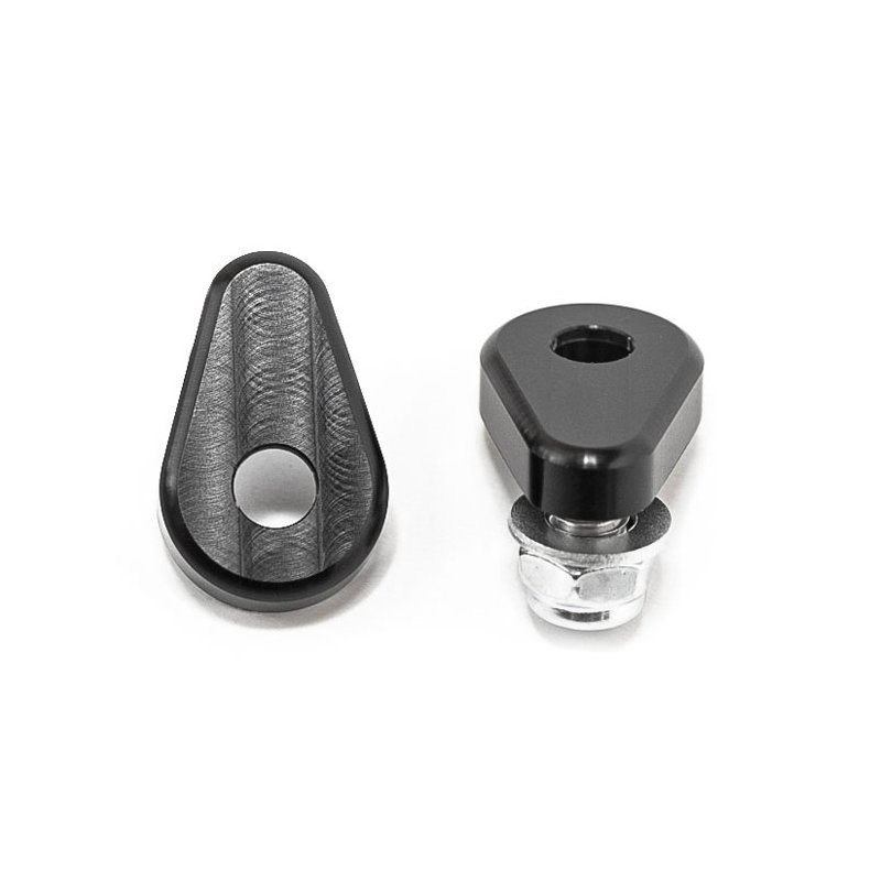 KILLER CUSTOM, REAR FENDER MICRO TURN SIGNAL RELOCATOR Black anodized. CNC machined aluminum relocat