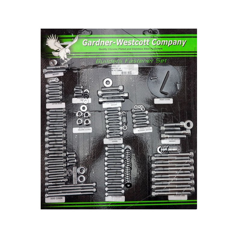 GW, BUILDERS FASTENER SET. CHROME Chrome plated allen heads.  Fits: > 17-21 Touring