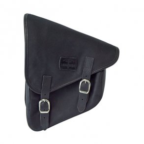 LONGRIDE SWINGARM BAG WAXED COTTON, BLACK
