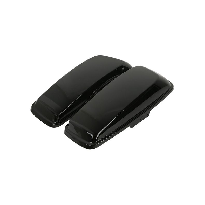 SADDLEBAG LID SET. BLACK Gloss black.