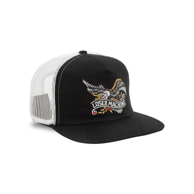 LOSER MACHINE GLORY TRUCKER CAP BLACK/WHITE