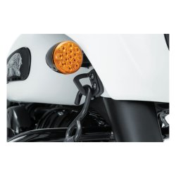 KURYAKYN, CUSTOM TIE-DOWN BRACKETS FRONT FORK. SATIN BLACK