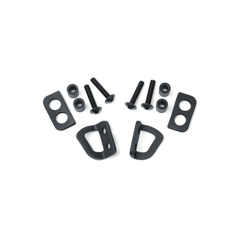 KURYAKYN, CUSTOM TIE-DOWN BRACKETS FRONT FORK. SATIN BLACK