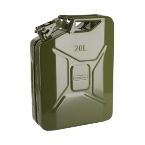 Pressol, metal jerrycan. Olive green, 20 liter Olive green RAL 6003. 20 liter. 4.3kg. 360x160x480mm 