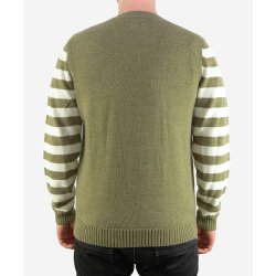 SAINT RETRO KNIT CREW (rd &amp; grn)