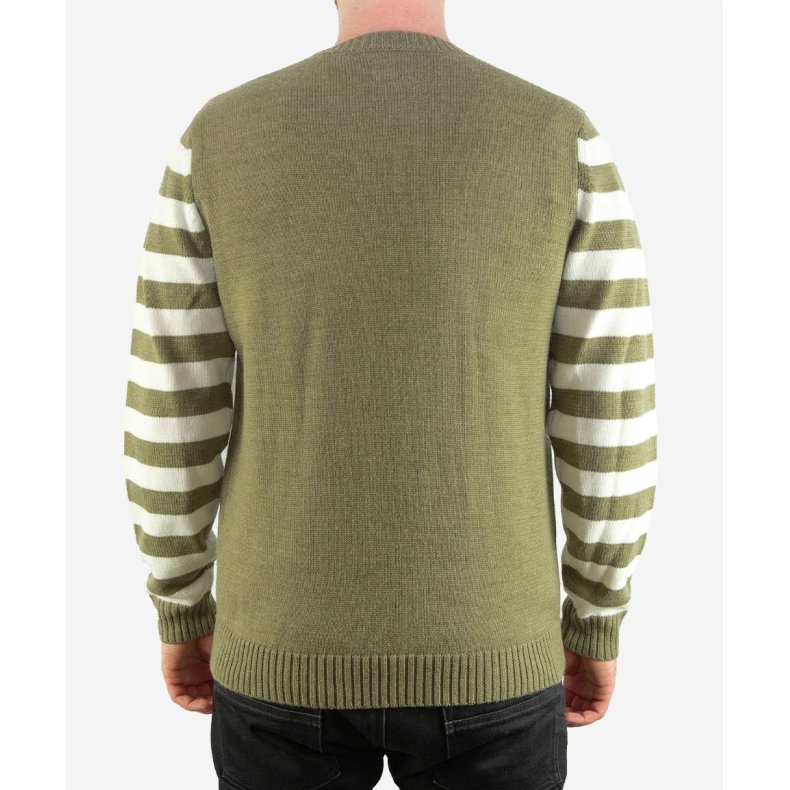 SAINT RETRO KNIT CREW (rd &amp; grn)