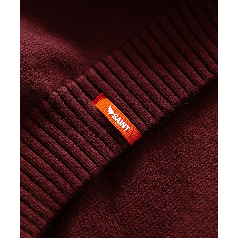 SAINT RETRO KNIT CREW (rd &amp; grn)