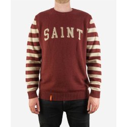 SAINT RETRO KNIT CREW (rd &amp; grn)