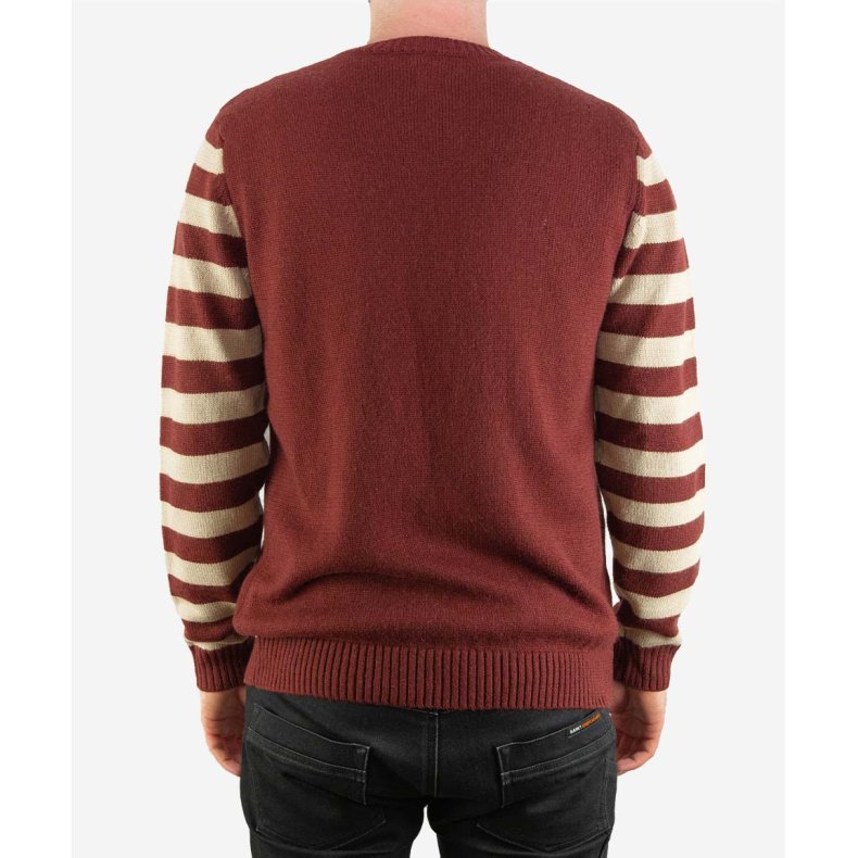 SAINT RETRO KNIT CREW (rd &amp; grn)