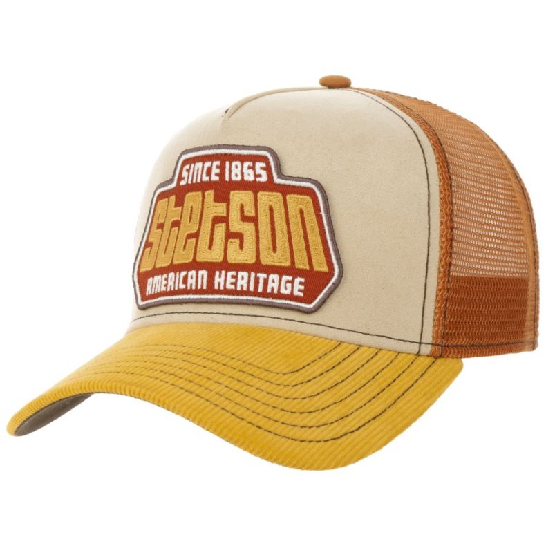 SINCE 1865 BRICKSTONE TRUCKER CAP BEIGE-RUST