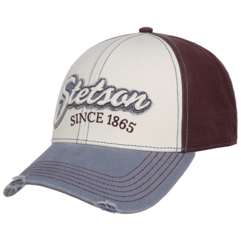 TRICOLOUR VINTAGE DISTRESSED CAP CREAM WHITE