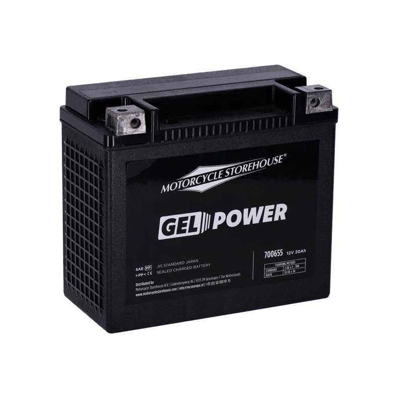 Batteri med hj CCA, Nano Series sealed GEL battery. 97-25 Softail; 97-17 Dyna; 97-03 XL; Pan Americ