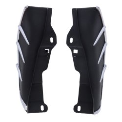 Seat heat deflector set. Black with chrome trim  09-25 FLT/Touring