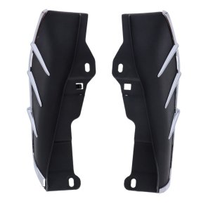 Seat heat deflector set. Black with chrome trim  09-25 FLT/Touring