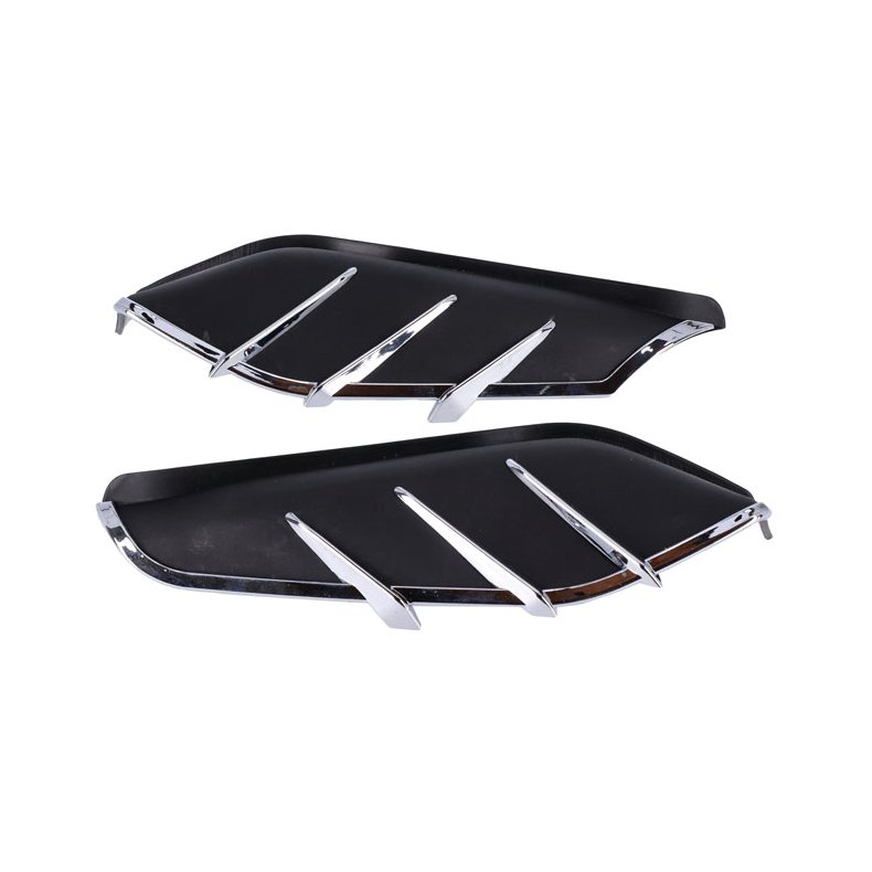 Seat heat deflector set. Black with chrome trim  09-25 FLT/Touring