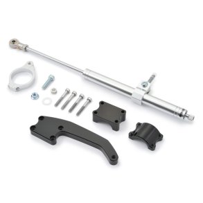 Daytona, steering damper kit. Silver M8 FLT/Touring: 17-23 