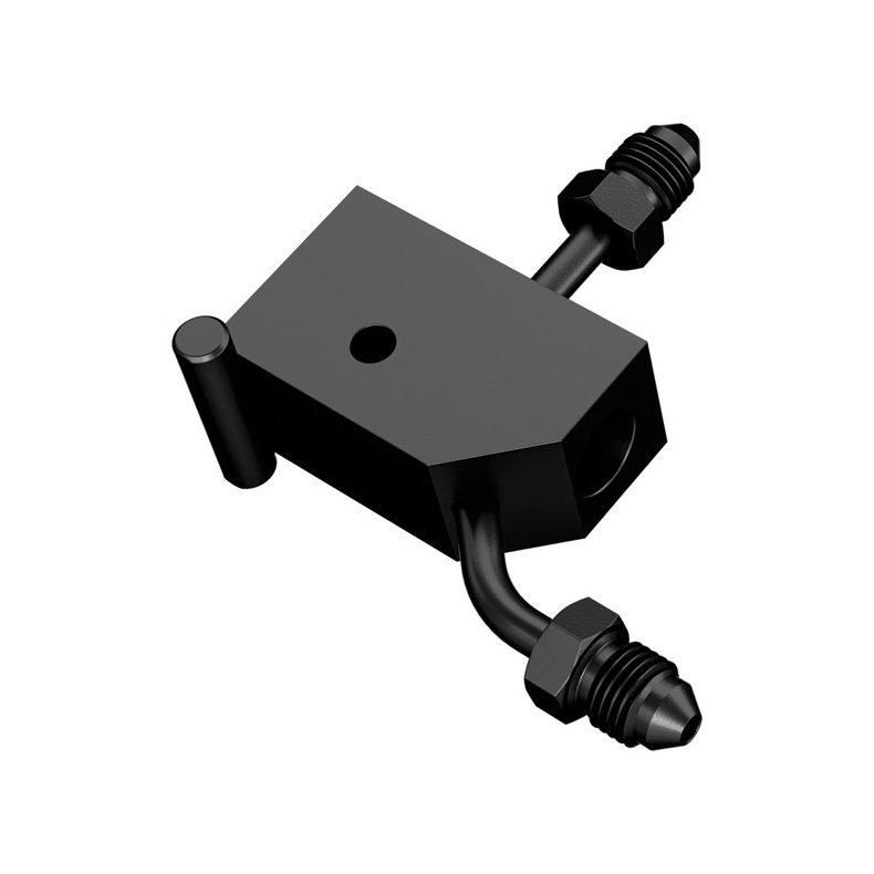 Goodridge, steel brake tee. Rear 00-06 Softail with custom brake