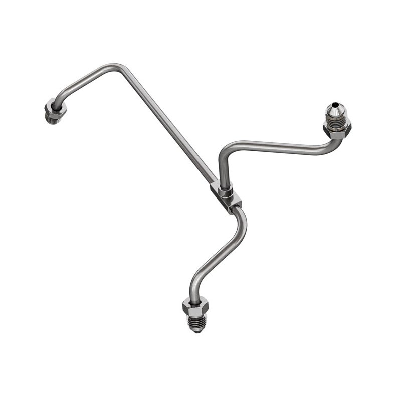 Goodridge, front manifold AN3 High polished stainless steel.