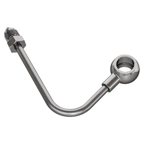 Goodridge, front ABS banjo adapter AN3 High polished stainless steel.