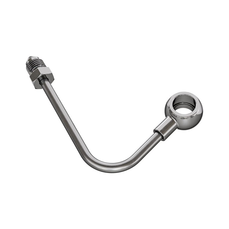 Goodridge, front ABS banjo adapter AN3 High polished stainless steel.