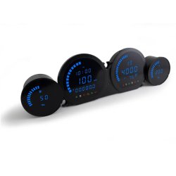 KOSO, HD-06 4-piece gauge kit. Blue display ABE approved.  14-20 Touring 