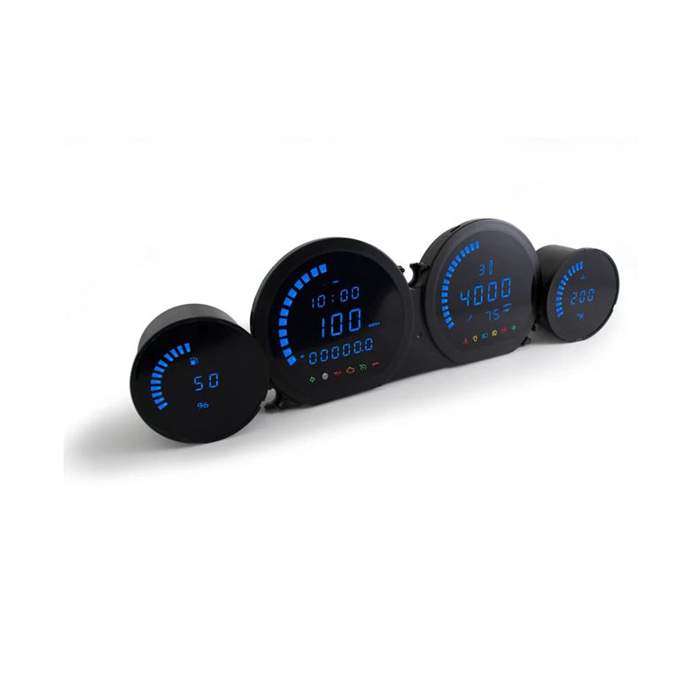 KOSO, HD-06 4-piece gauge kit. Blue display ABE approved.  14-20 Touring 