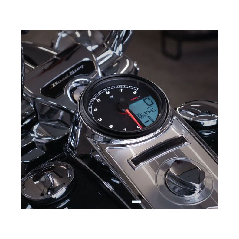 KOSO, HD-05 Speedometer / tachometer. Black bezel Black face, 11-17 Softail; 14-22 FLHR 17-24 FLHRXS