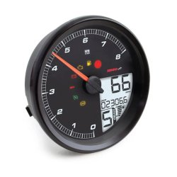 KOSO, HD-05 speedometer / tachometer. Black bezel 04-10 Softail; 04-13 FLHR; 04-11 FXDWG