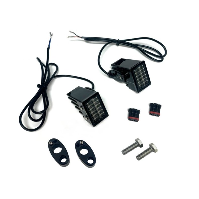 Black housing. Turn signals with Run/Brake/Turn option. Aggressively styled. 