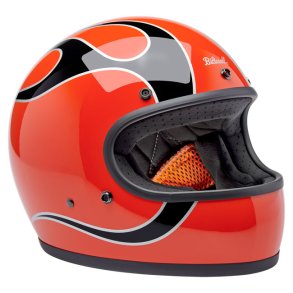 Biltwell Gringo helmet Comp Orange Flames 