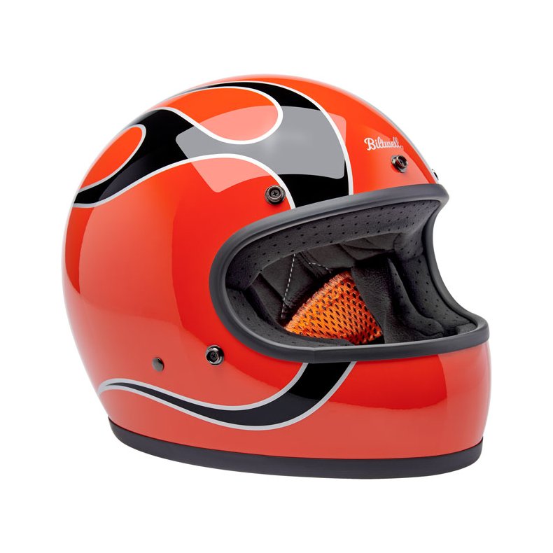 Biltwell Gringo helmet Comp Orange Flames 