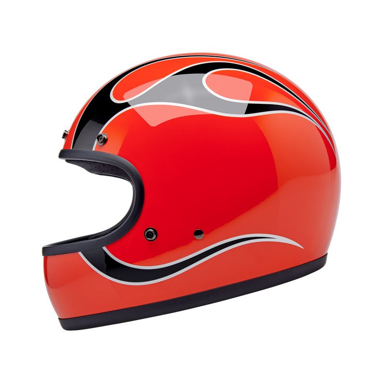 Biltwell Gringo helmet Comp Orange Flames 