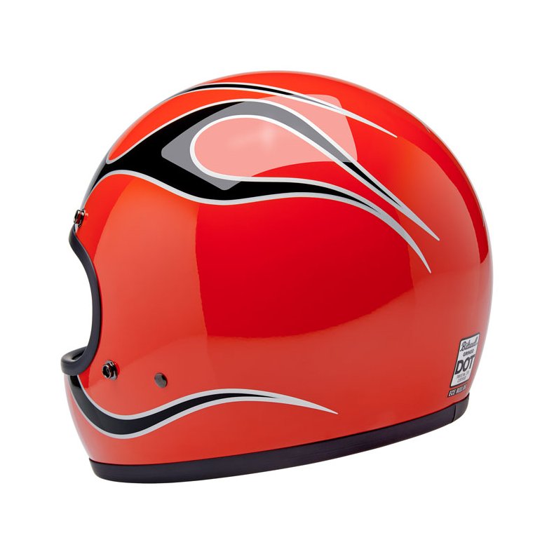 Biltwell Gringo helmet Comp Orange Flames 
