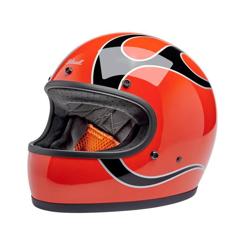 Biltwell Gringo helmet Comp Orange Flames 