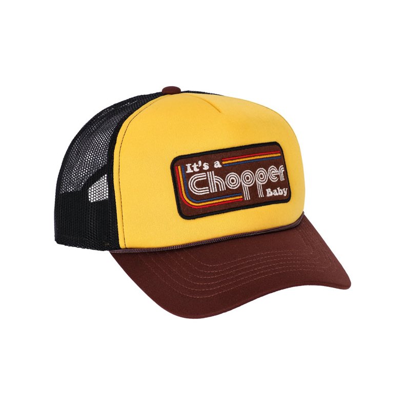 13 1/2 Chopper baby trucker cap brown/yellow