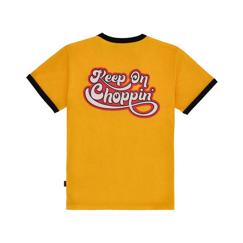 13 1/2 KOC t-shirt yellow Keep On Choppin a tribute to the chopper lifestyle!