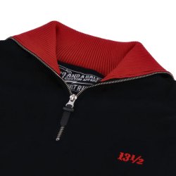 13 1/2 Outlaw half-zip sweater sweater black/red