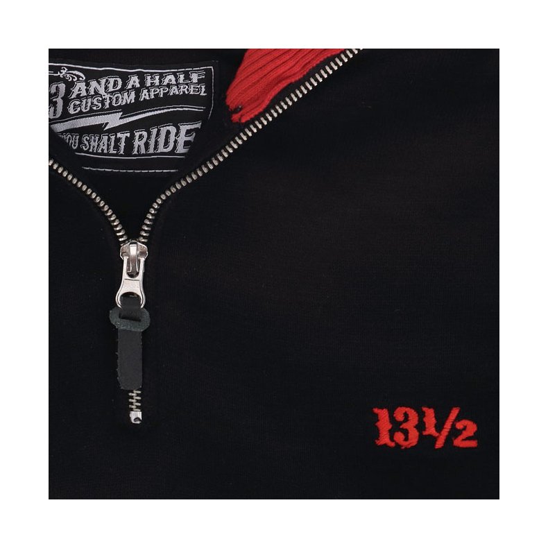 13 1/2 Outlaw half-zip sweater sweater black/red