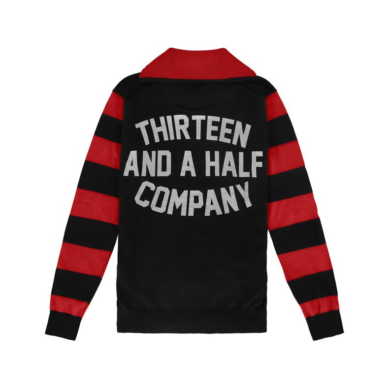 13 1/2 Outlaw half-zip sweater sweater black/red
