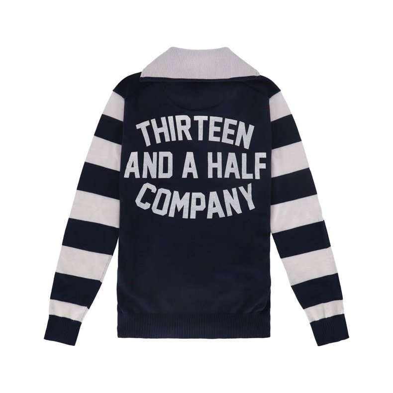 13 1/2 Outlaw half-zip sweater navy/offwhite