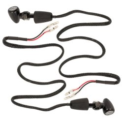 Motone, Pico LED turn signals. Black ECE approved. For front &amp; rear use. 12V. M8 threaded. Aluminum 