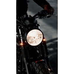 Motone, Pico LED turn signals. Black ECE approved. For front &amp; rear use. 12V. M8 threaded. Aluminum 